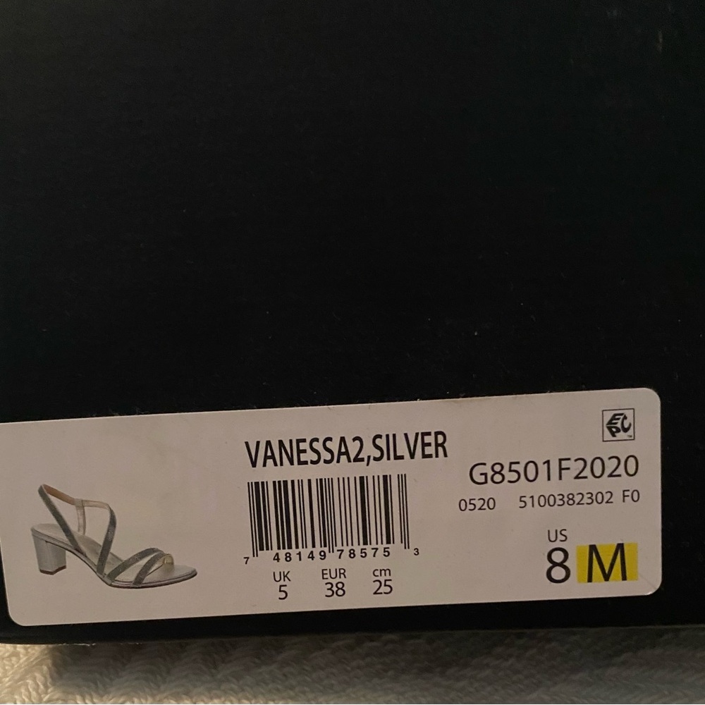 Naturalizer Vanessa2 Silver Strappy Heeled Sandals - Women - Picture 2 of 5